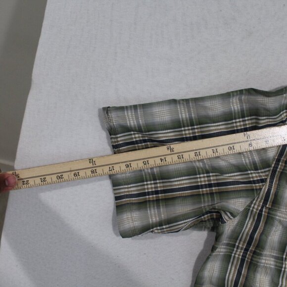 Carhart Force Men Button Down Brown Plaid Short Sleeve Size Large - Picture 3 of 8